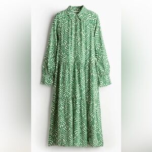 H&M Green Patterned Maxi Dress